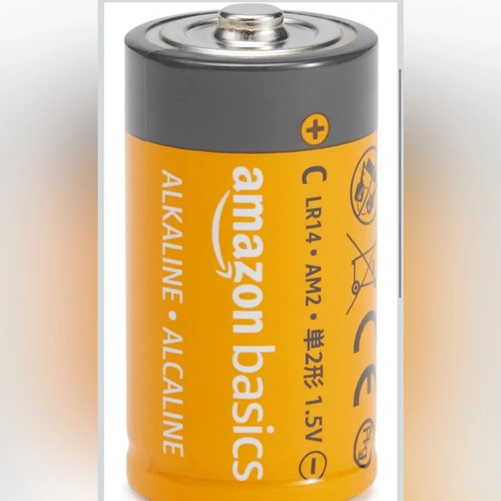 Amazon Basics ‘C’ Alkaline Batteries - 12 pack